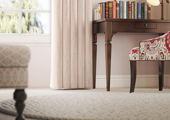 Willow Field, Pastel Pink - Made to Measure Curtains - Image 5